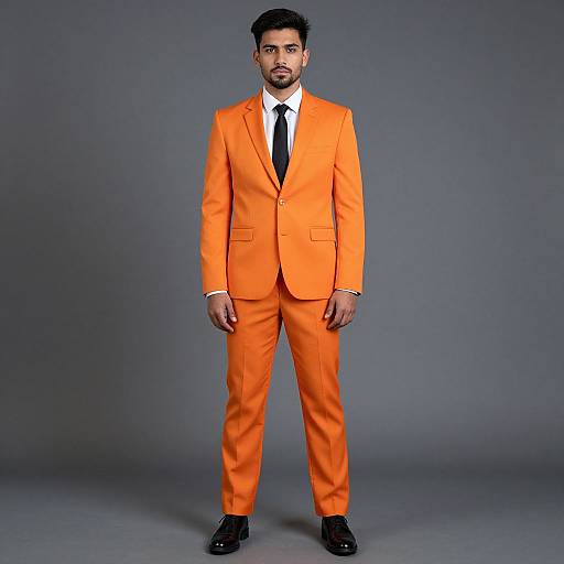 Formal Male in Orange Suit