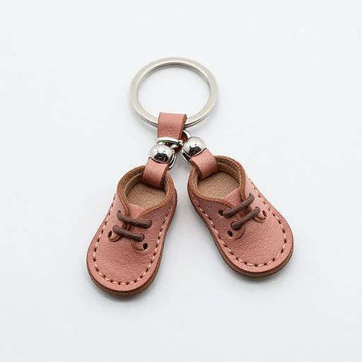 Handmade Mini Leather Shoe Keychain