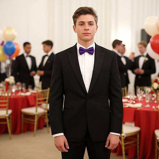 Young Man in Elegant Tuxedo