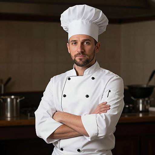 Realistic Italian Male Chef Portrait