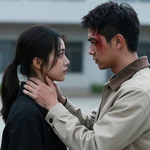 Intense Moment Between Man and Woman