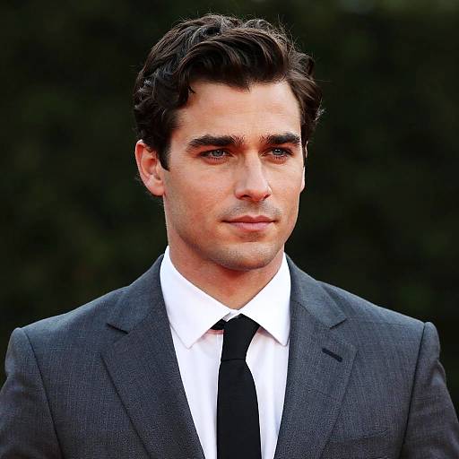 Elegant Portrait of Handsome Man in Suit