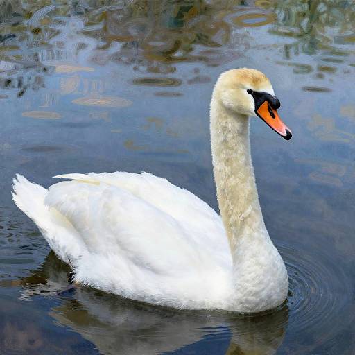 Impressionist Swan by Monet & Renoir