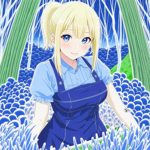 Illustration of Aoyama blue mountain, gochuumon wa usagi desu ka? in the style of Kekemotsu