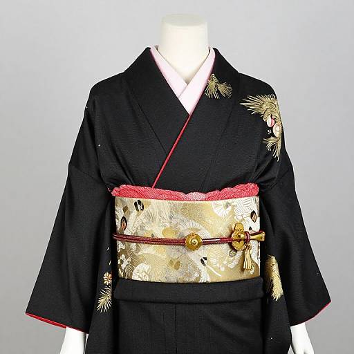 Mannequin in Black Gold Kimono