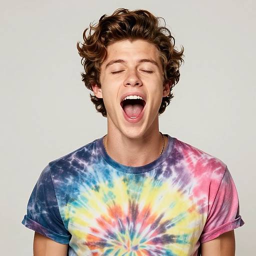 Realistic Tie Dye Shawn Mendes Look-Alike