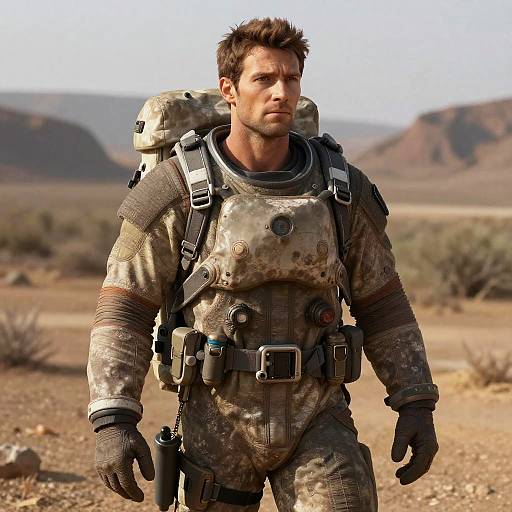 Realistic Dimensional Traveler in Advanced Suit