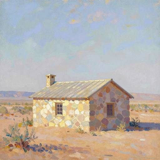 Impressionistic Desert Stone Cottage