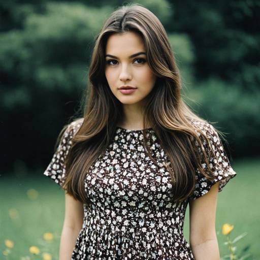 Elegant Outdoor Portrait of Girl in Frock