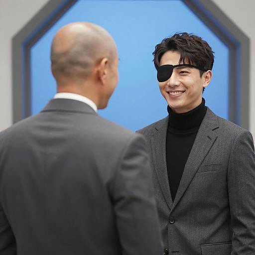 Bald Man Meets Eyepatched Rival