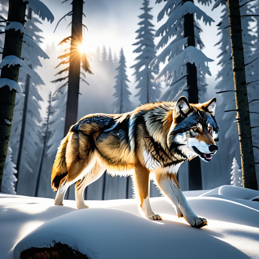 Majestic Wolf in Ultra-Realistic 8K