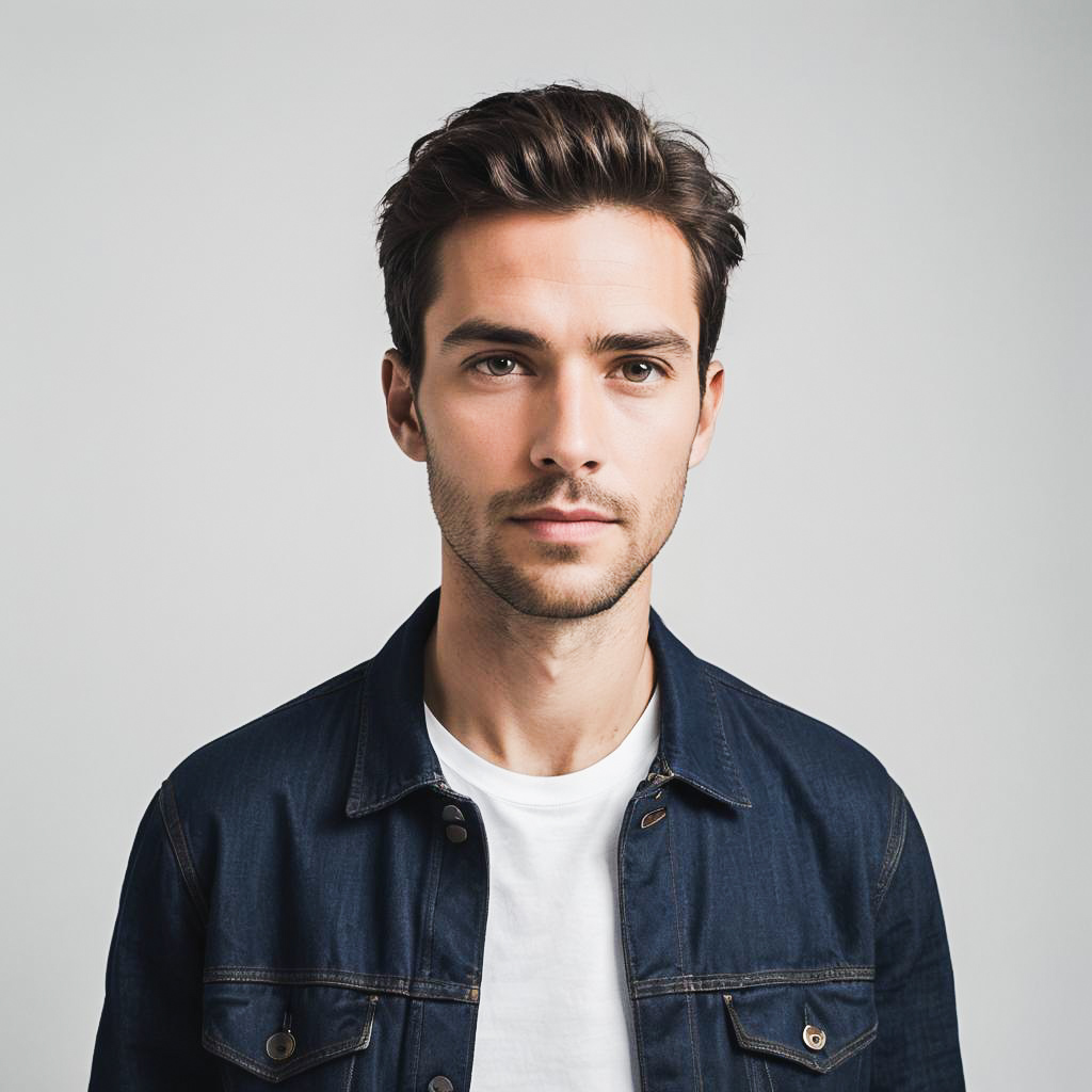 Stylish Studio Portrait of a Confident Man