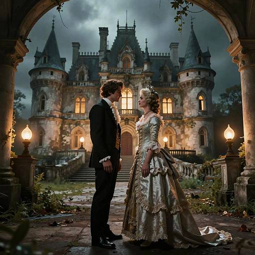 Rococo Horror Lovers Separated by Forcefield