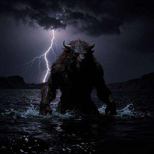 1980s Dark Fantasy Mythical Beast