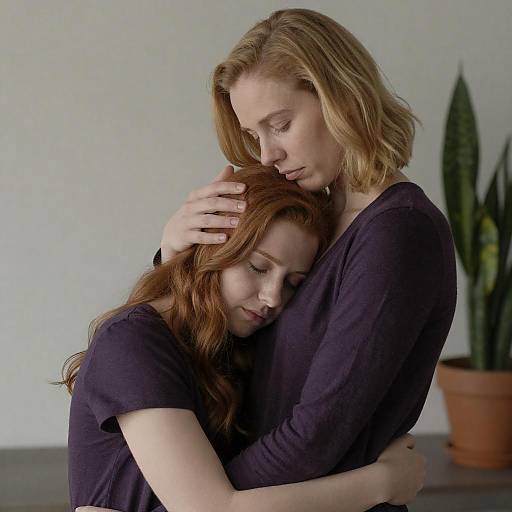 Comforting Embrace Between Two Women
