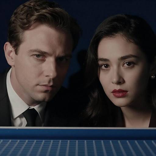 Dramatic Close-Up Portrait of Couple