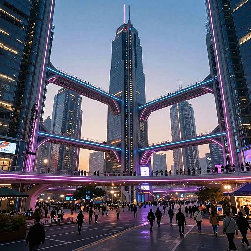 Smedan Futuristic Cyberpunk Cityscape