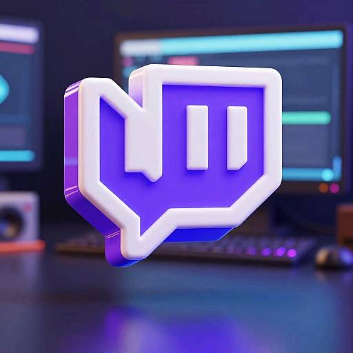 3D Glossy Twitch Follow Icon