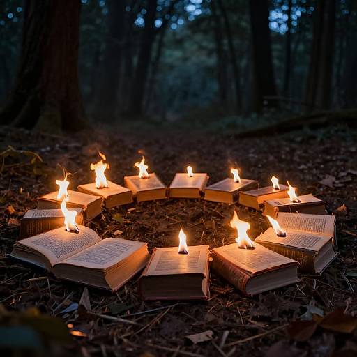 Burning Books Ring in Twilight Forest