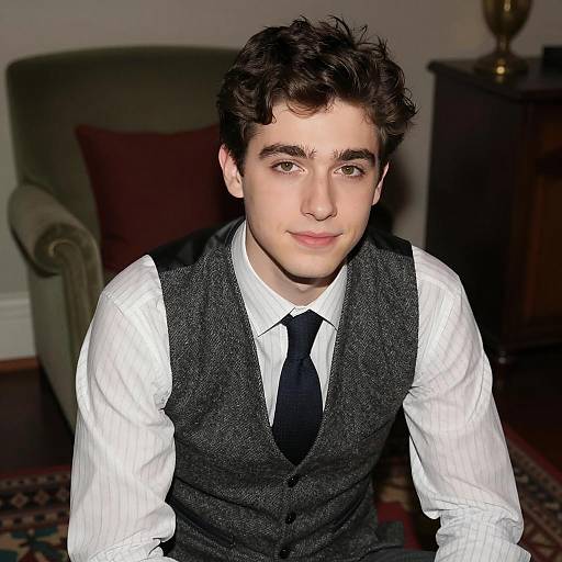 Stylish Young Man in Cozy Indoor Setting