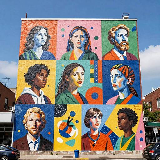 Vibrant Urban Mural of Open Art