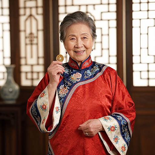 Senior Woman in Traditional Chinese Dress