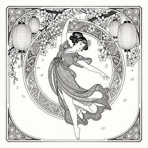 Radiant Cherry Blossom Maiden Dance
