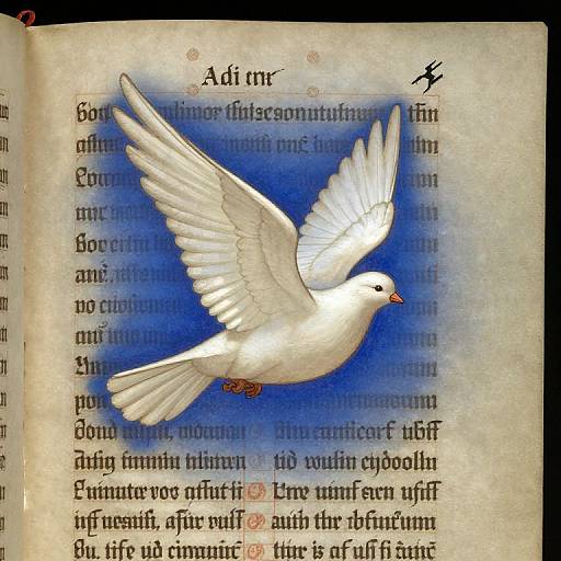 Illuminated Manuscript with Winged Dove