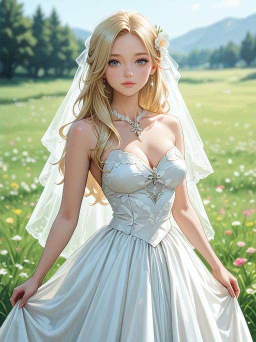 Elegant Outdoor Bridal Portrait of a Girl