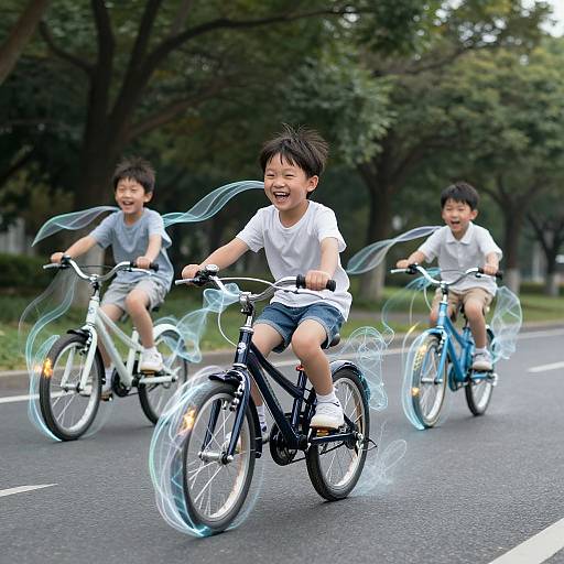 Children Bicycles Powered by Laughter