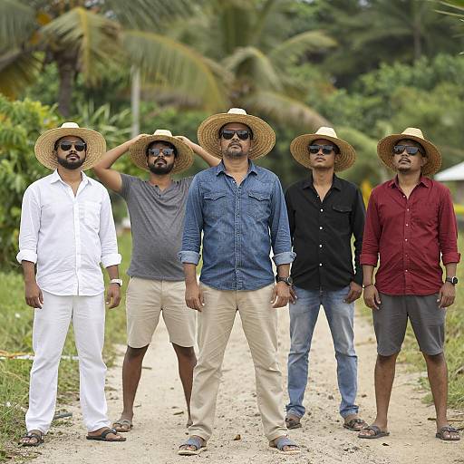 Five Friends Enjoying Nature Together