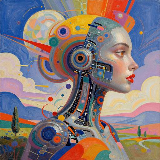 Surreal AI Art with Futuristic Tech