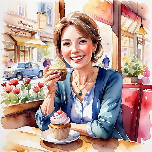 Joyful Moments in a Cozy Cafe Joyful Moments in a Cozy Cafe