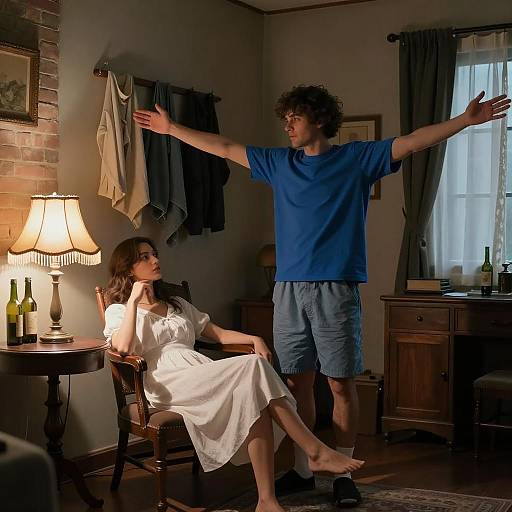 Intimate Evening Scene with Two Figures