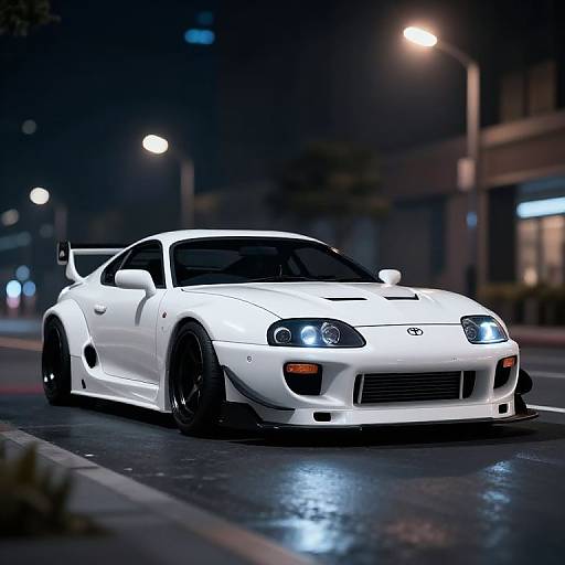 Liberty Walk Pearl White Supra MK4