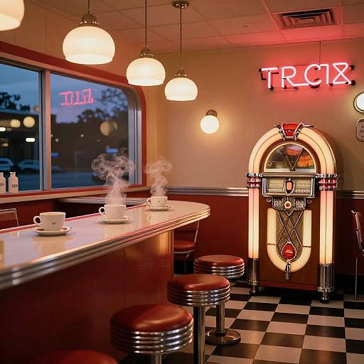 Cozy Retro Diner at Dusk