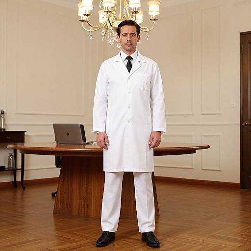 Man in Office Coat and Pants