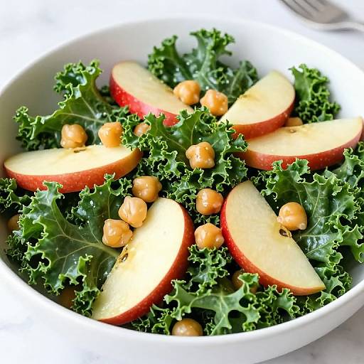 Colorful Kale Apple Chickpea Salad