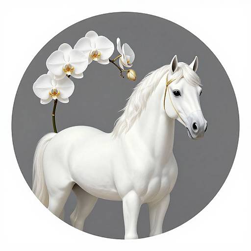 Parallel Universe White Horse Art