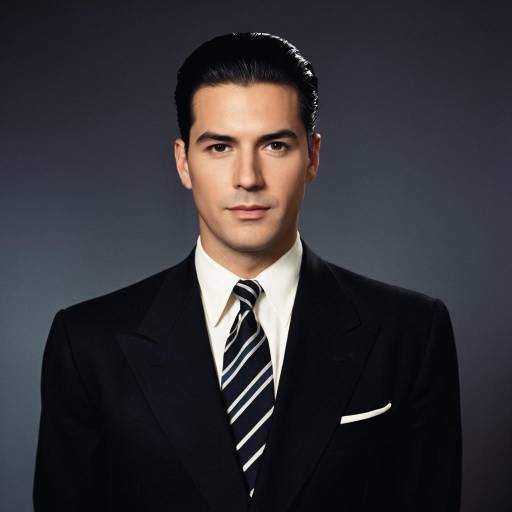 Formal 1940s Style Man in Dark Suit