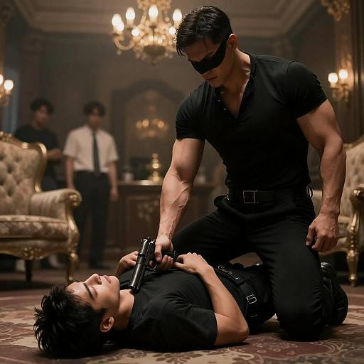 Dramatic Scene of Power and Tension