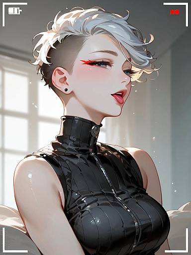 Futuristic Cosplay Portrait in Bedroom