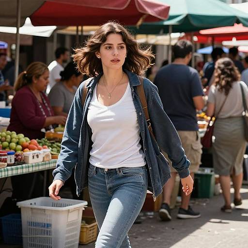 Realistic Lois in Vibrant Marketplace