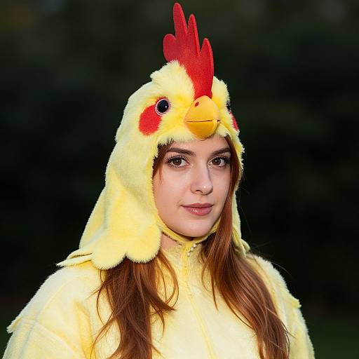 Woman in Yellow Cockatiel Costume