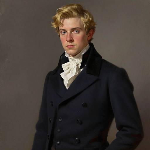 Nineteenth-Century Blonde Gentleman Portrait