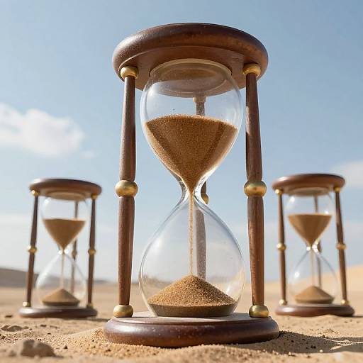 Surreal Upward Hourglasses and Timeless Realm