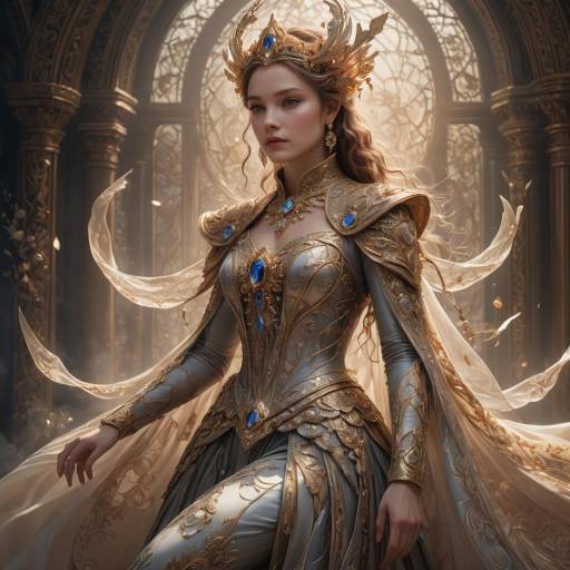 Ethereal Fantasy Figure in Enchanted Setting