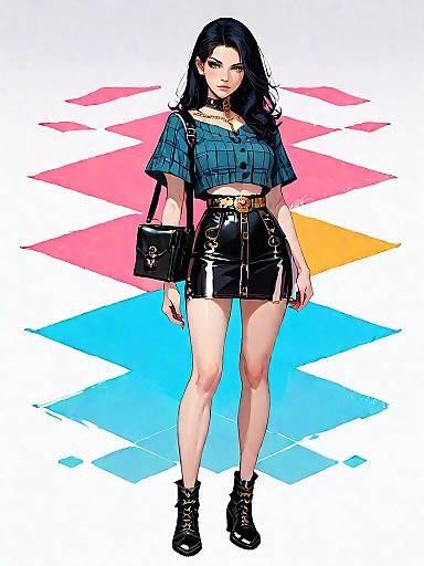 Chic Comic Woman in Stylish Outfit