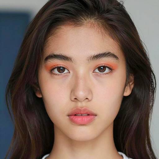 Portrait of Young Woman with Subtle Makeup