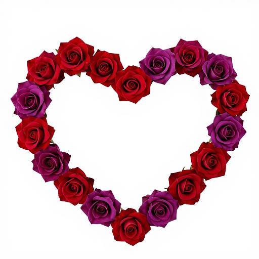 Heart-Shaped Rose Arrangement Cartoon